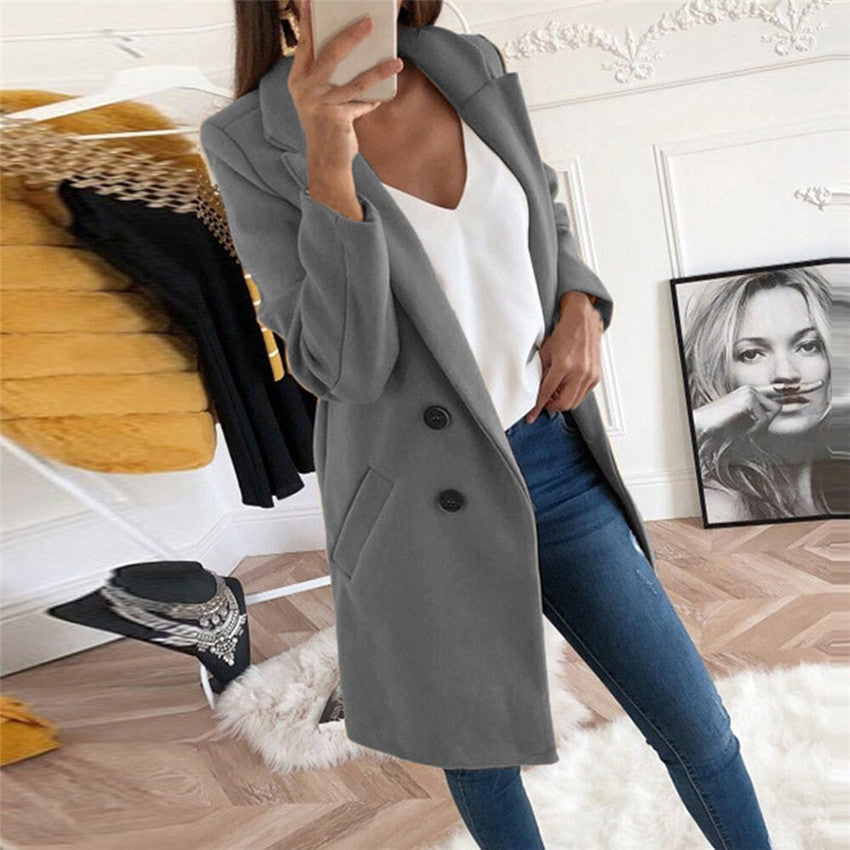 Manteau de laine mi-long