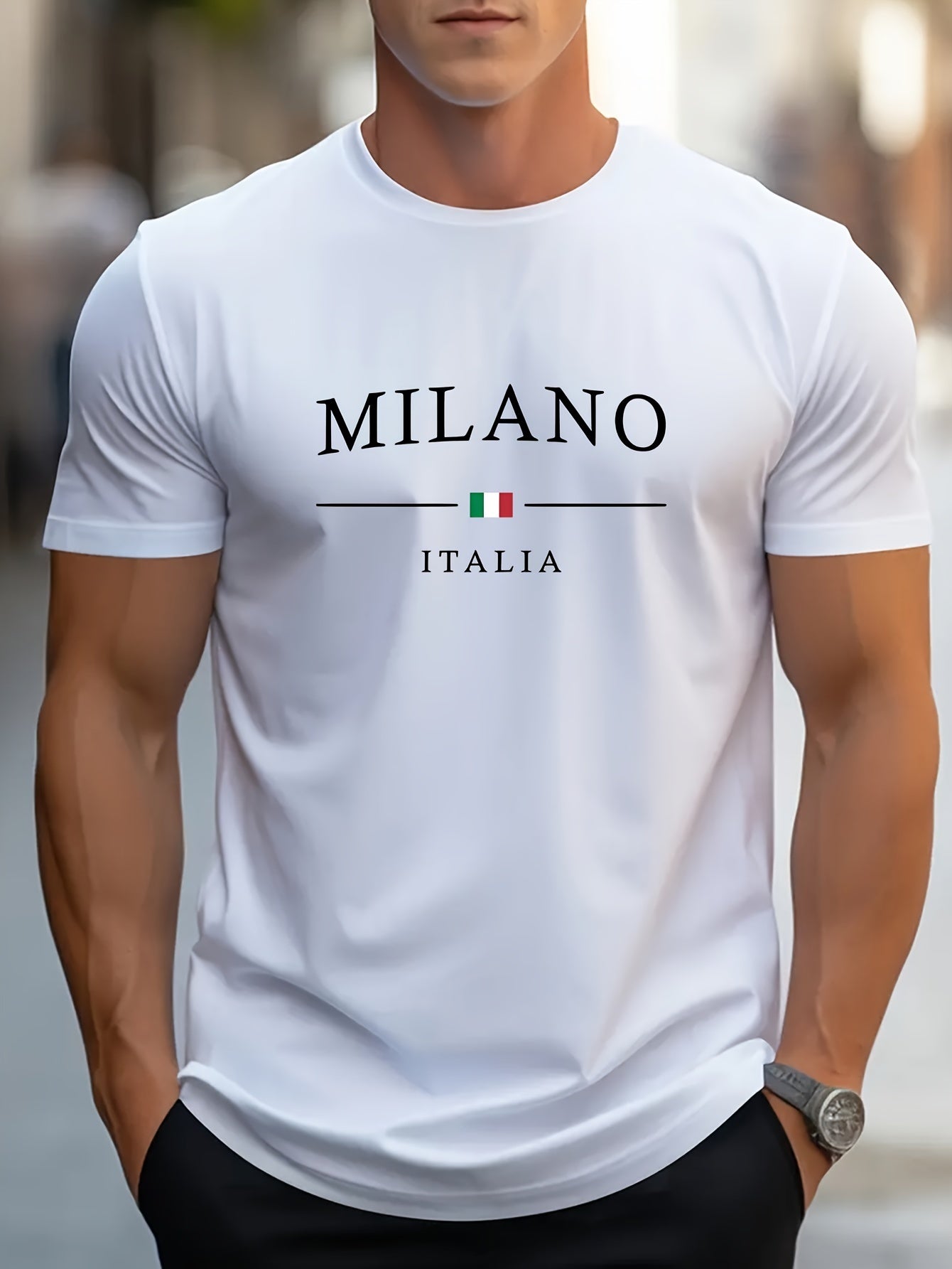 T-shirt imprimé à motifs Milano.