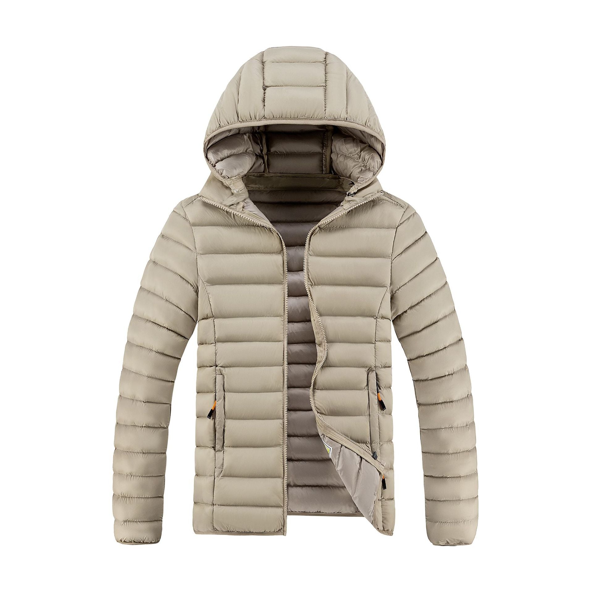 Manteau en duvet en coton, légère, rembourrée.