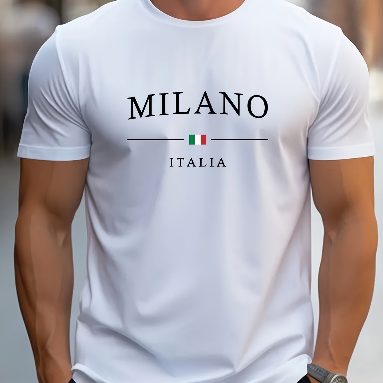 T-shirt imprimé à motifs Milano.