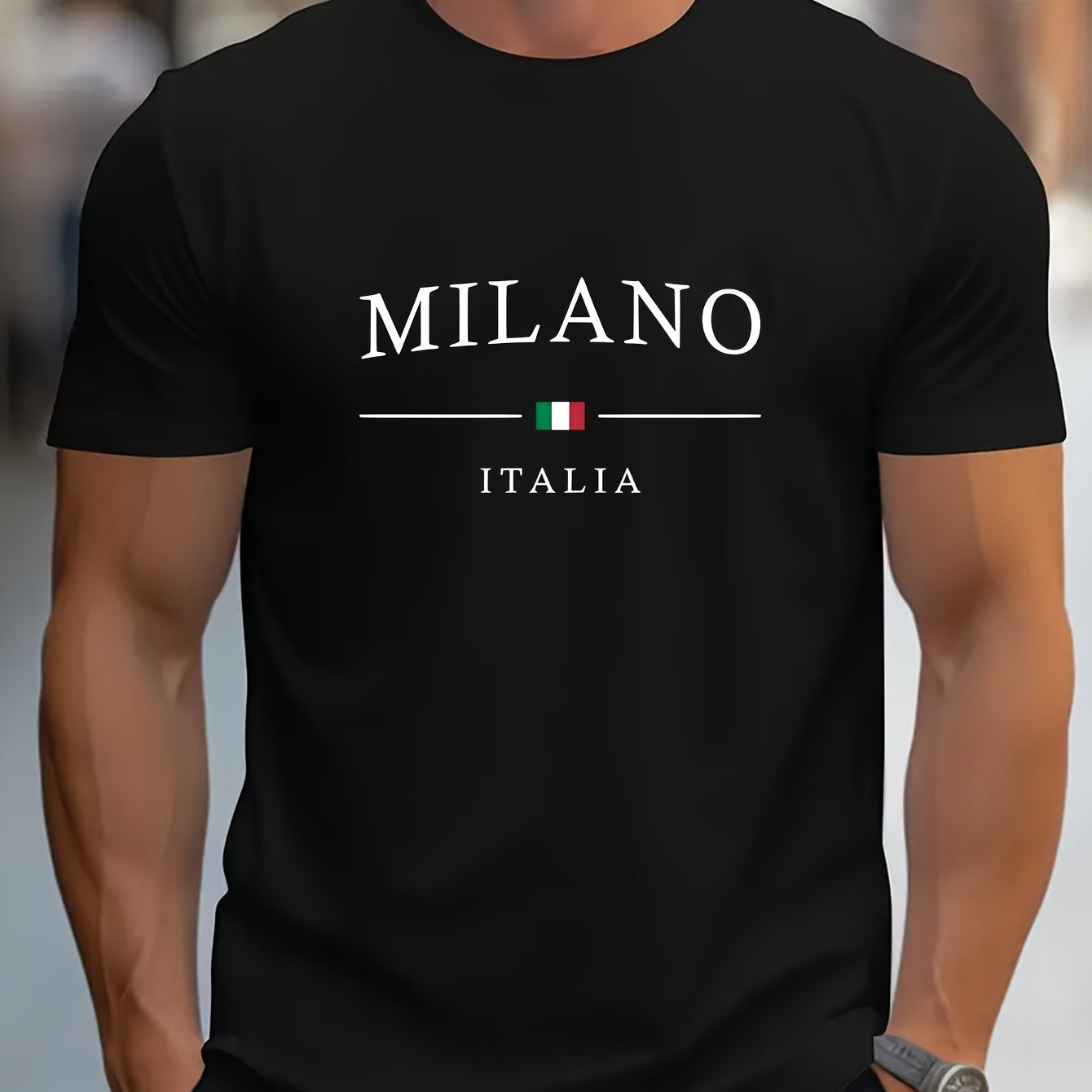 T-shirt imprimé à motifs Milano.